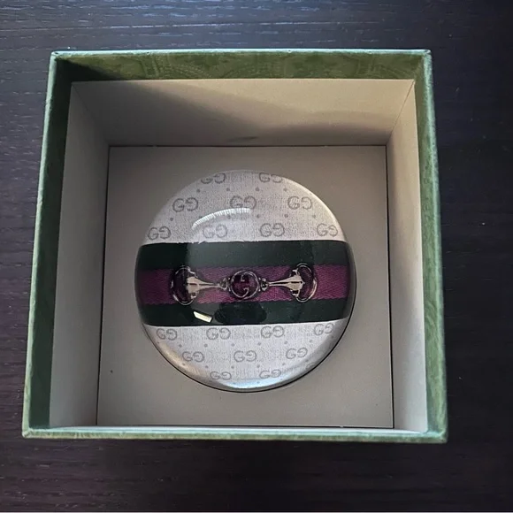 Gucci Web & Interlocking G Horsebit Paperweight - NEW - Picture 4 of 6